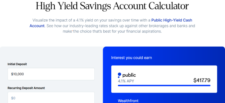 High Yield Savings Account Calculator